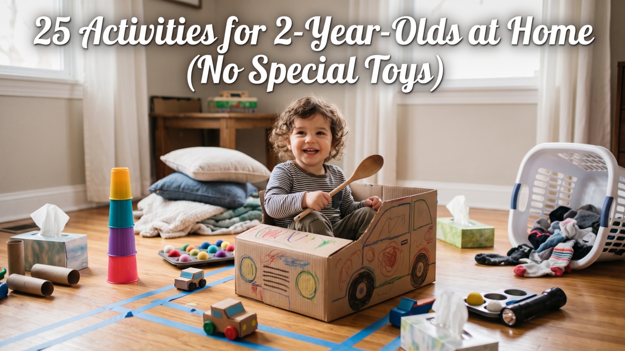 25 Activities for 2 Year Olds at Home (No Special Toys)