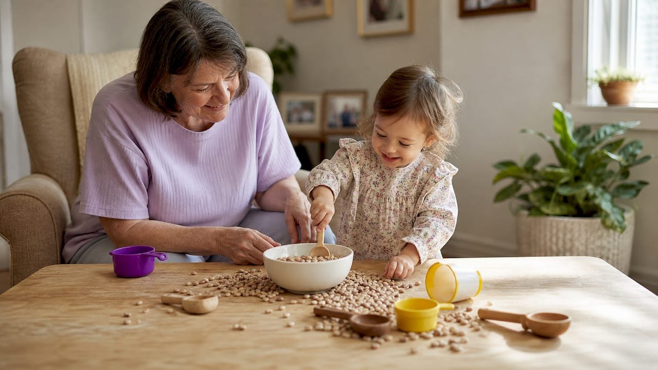 12 Low Prep Toddler Activities for Grandparents With Seated Options