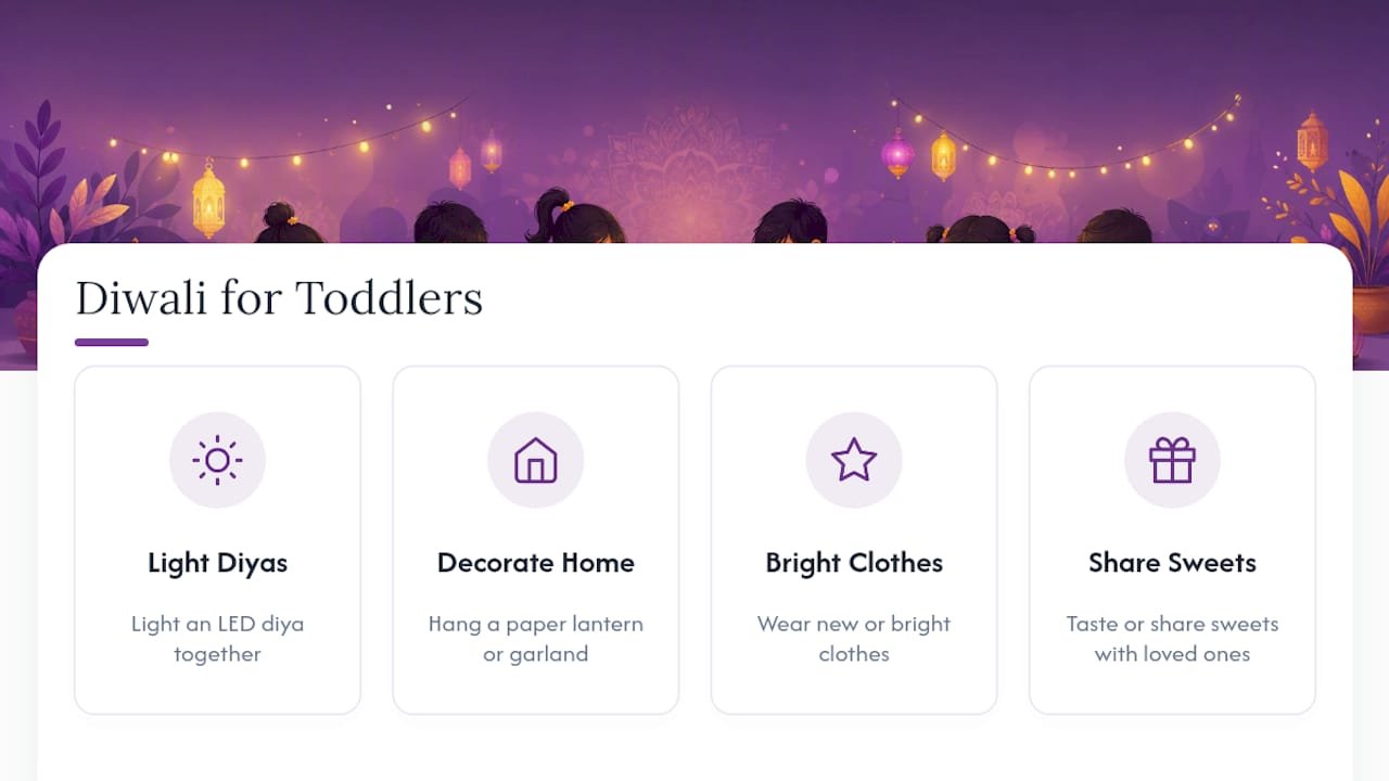 Four simple ways toddlers experience Diwali