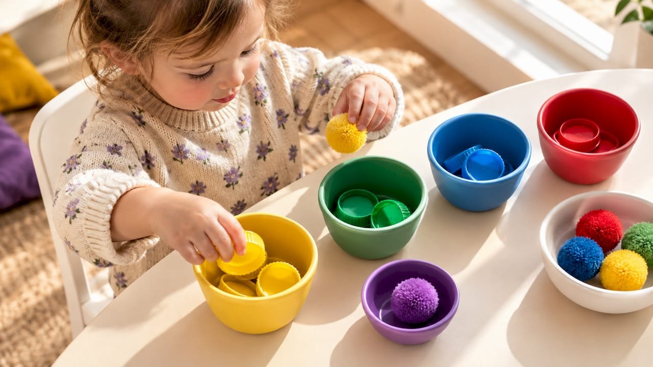 Five Minutes to Play: 10 Color Sorting Activities for UK Toddlers