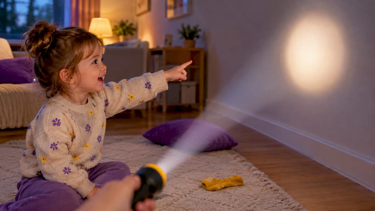11 Low Prep Flashlight Games for UK Toddlers That Build Language