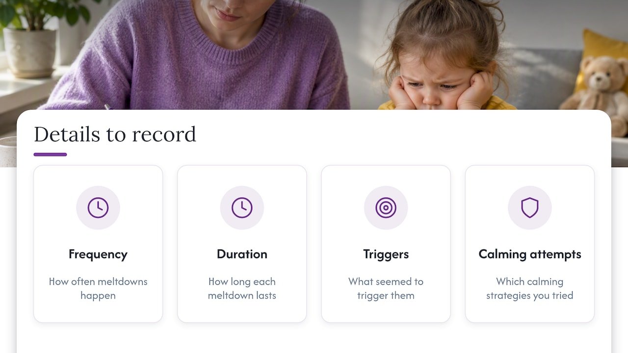 Four details to track during toddler meltdowns