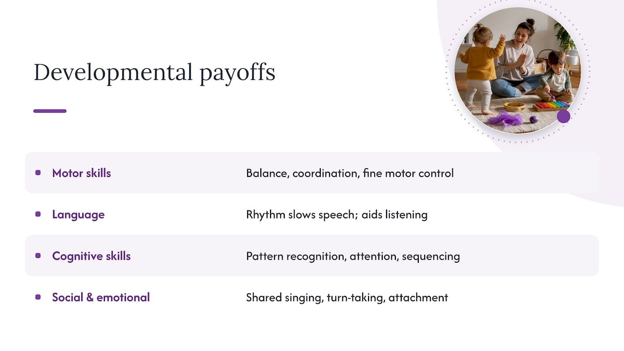 Five developmental benefits of music play